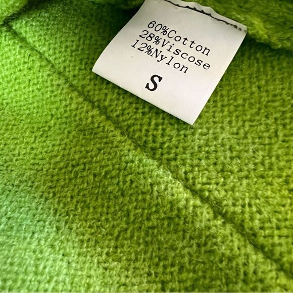 Sweater Oversized Pullover Green Lime Size S - Picture 6 of 6